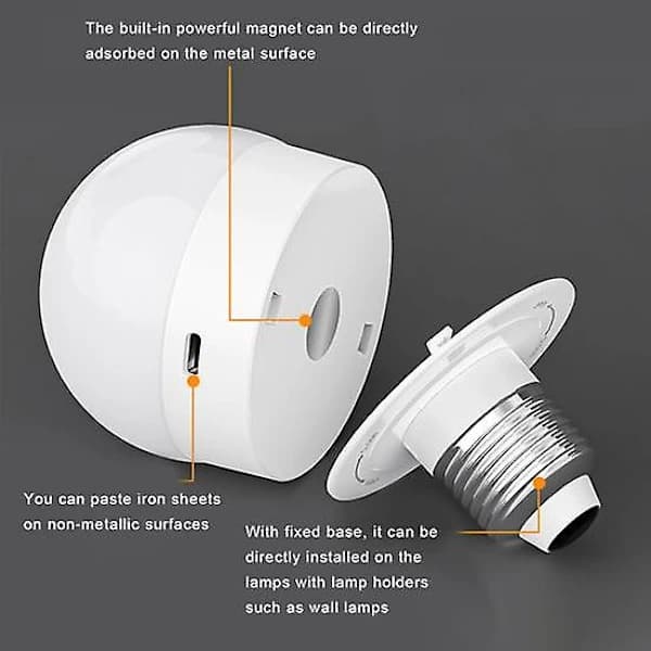 Rechargeable E27 LED Bulb, Remote Control, Timer, Dimmable RGB Lamp for Table Lamps, Ceiling Lamps, White, 2-Pack