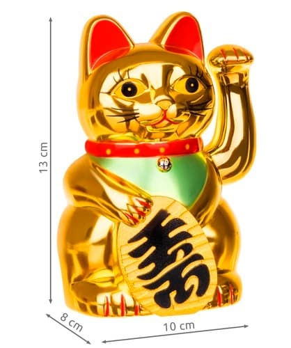 Maneki-neko - Vinkende kat Guld Guld gold