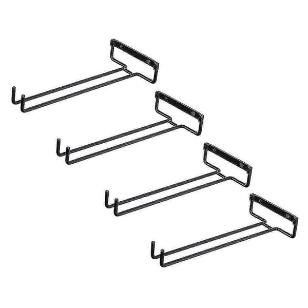 Kök Restaurang Väggmonterad Vinglasförvaring Metallhållare Ställ med 4-pack Q
