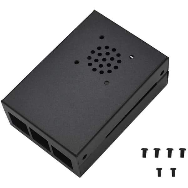 Velegnet til Raspberry 4 metalhøjttalerbeskyttelsesskal (sort)
