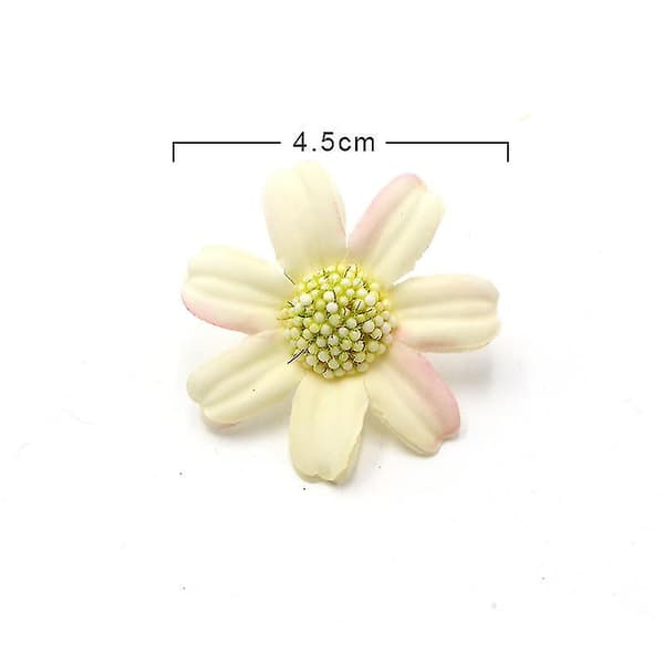 100 stk 4,5 cm Mix Kunstig Blomst Lille Daisy Kunstig Blomst