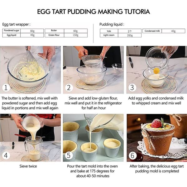 Buddingforme til bagning, miniforme til DIY-bagebuddingkopper Æggeform Muffinform Cupcakeform