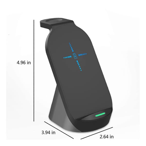 Wireless Charging Station 3-in-1 Multi-Device Charging Station 15W Wireless Charger Stand IOS/Android PUW1257