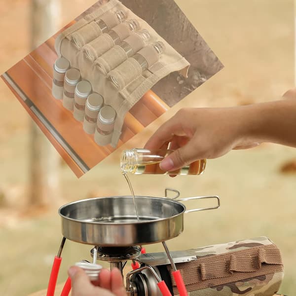 Spice Bag for Camping, Canvas, Waterproof and Foldable