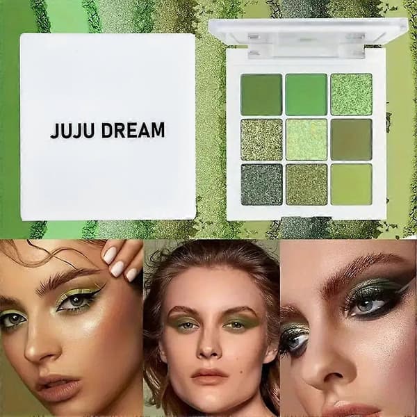 Green Eyeshadow - Mint Milk Tea 9 Colors - Matte Shimmer