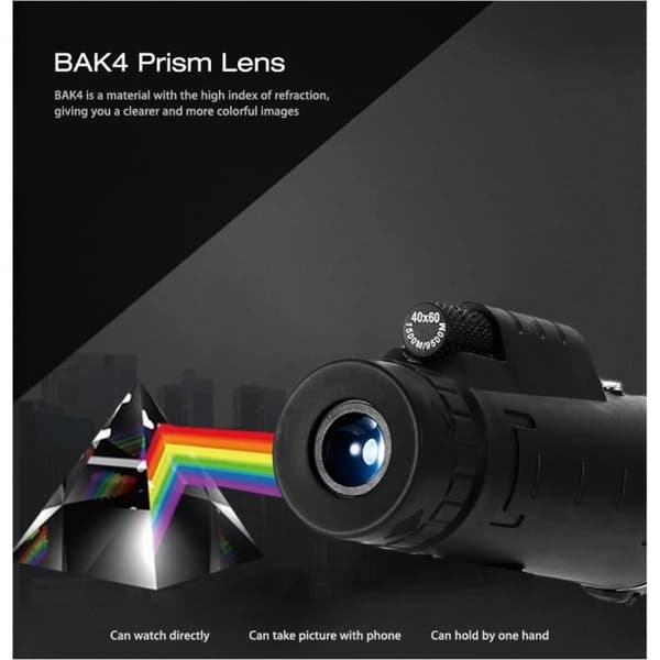 40X60 HD Mini Night Vision Monocular Telescope with Tripod