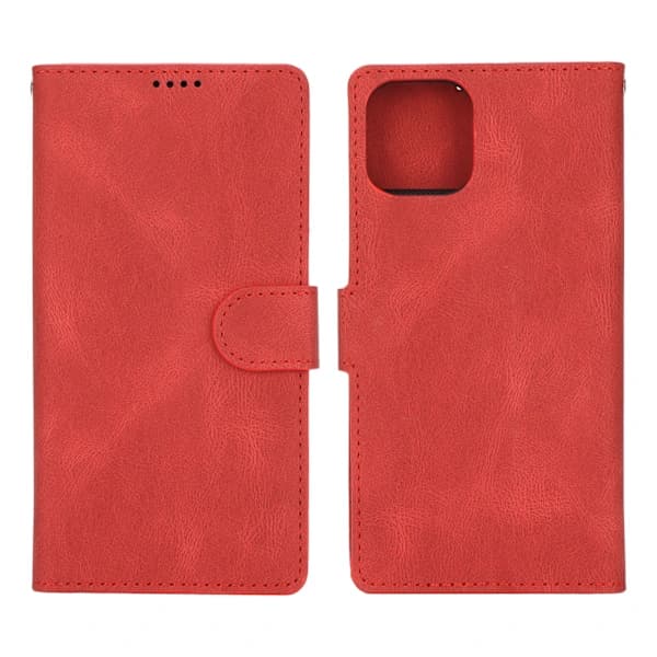 Klassisk PU-læderpung etui magnetisk lukning telefoncover til iPhone 13