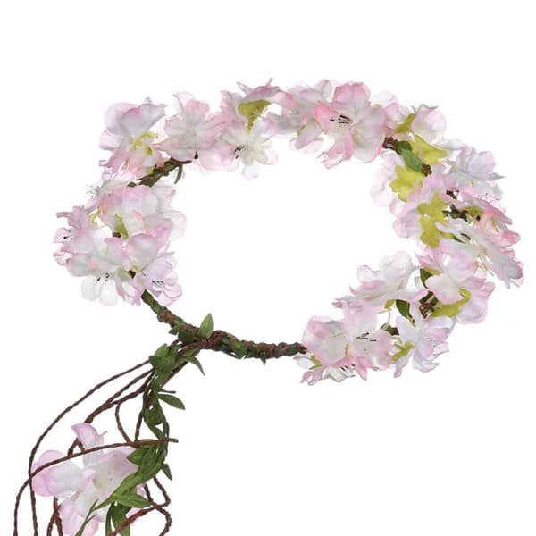 Kunstig kirsebærblomst-hodebånd til bryllup og fotorekvisitt