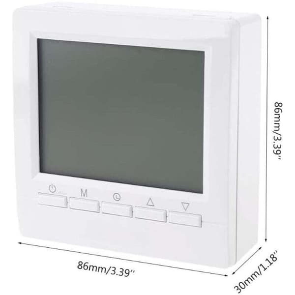 Smart vægtermostat med LCD-display til gulvvarme - Blå baggrundsbelysning