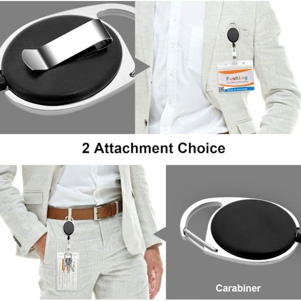 12 pcs Retractable Keychains, Heavy Duty Carabiner Holders, I[PL]
