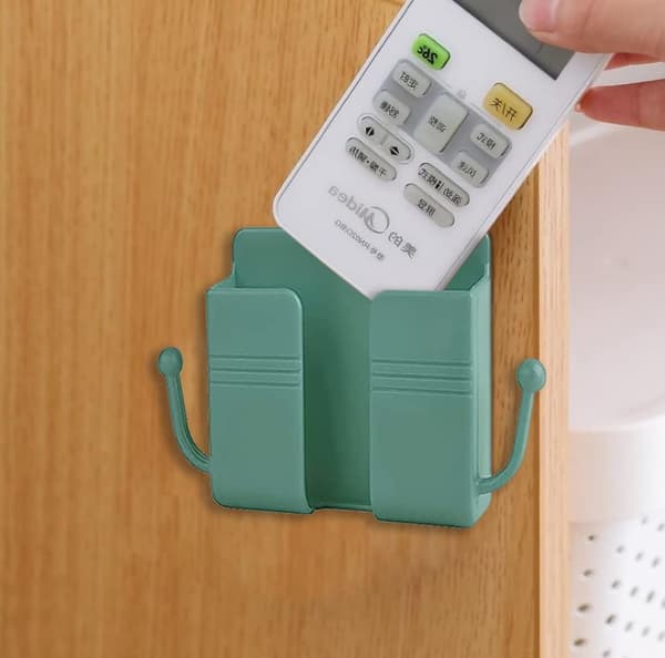4-pack Wall Mounted Phone Holder, Self-Adhesive Wall Mounted Bedside Organizer, Remote Control Storage Box, Mobile Phone Holder, Charging Holder
