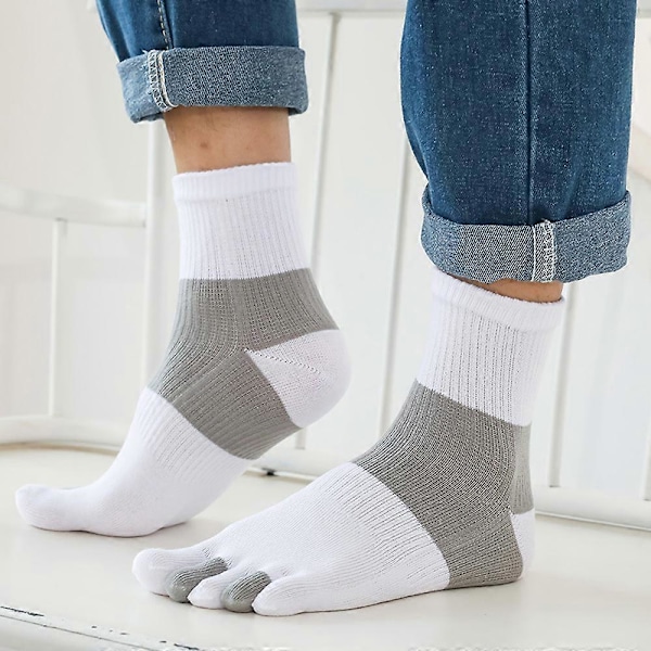 3 paria mukavia varvassukkia puhdasta puuvillaa, urheilusukat, puuvillasukat miehille ja naisille ulkoiluun [db] style4269