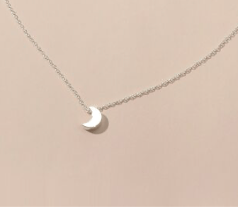 Silvermåne HALSKÆDE! NY! Silvermåne HALSBÅND Silvermåne HALSBAND