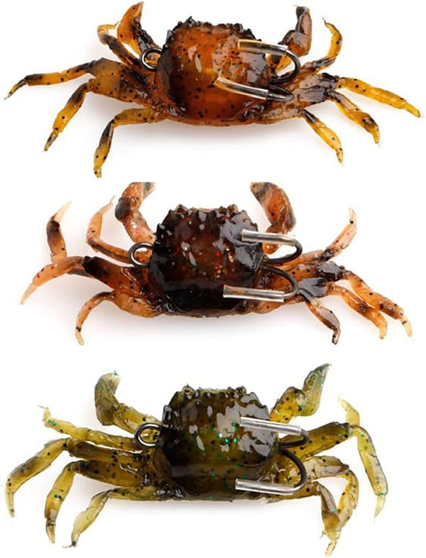 3D-simuleret krabbemadding med skarpe kroge, velegnet til ferskvand og saltvand