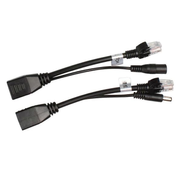 10pcs (5 pairs) PoE Splitter PoE Cable Adapter Shielded 5v 12v 24v 48v Power Supply Cable 5.5x2.1