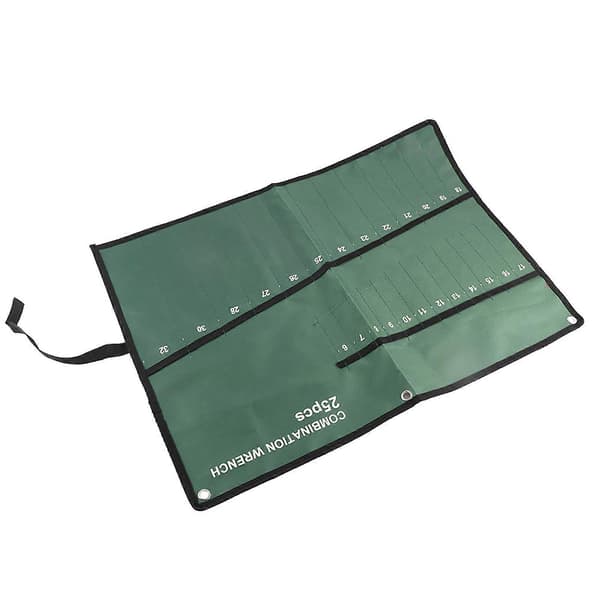 Canvas Roll Tool Storage Bag Organizer Wrench Plier Key Holder - 25 Pockets