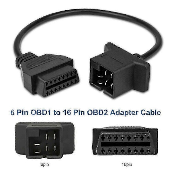 6-nastainen OBD - OBD2 Moottorivika-adapterikaapeli Koodinlukija Chrysler Jeep Dodge [DB]