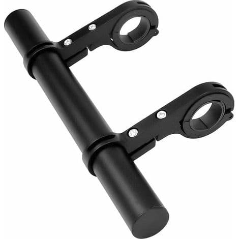 Cykelstyre förlängning, 20 cm multifunktionell dubbel förlängningsfäste av aluminiumlegering
