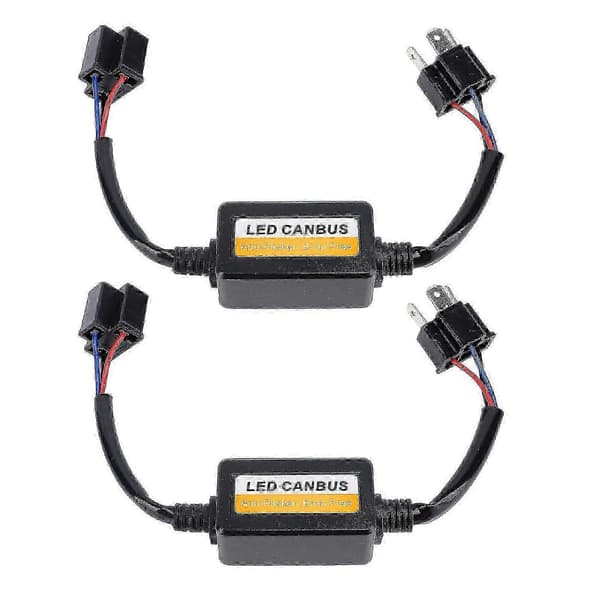2 stk H4 LED CANbus-dekoder DC 9 til 16V Plug and Play Anti-flimrende LED-frontlys motstandsdekoder 1028 szsh02