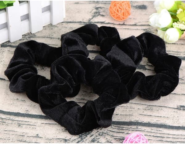 Hår Scrunchie Fløjls Elastik Hårbånd Reb Accesso
