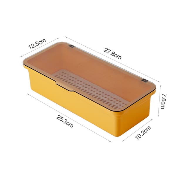 Makeup Brush Storage Box with Dust Cover, Egg-shaped, for Eye Makeup, Travel