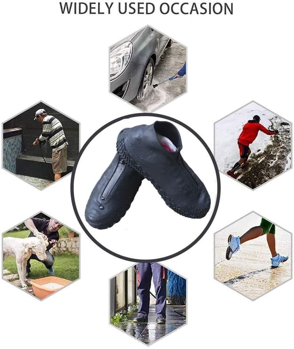 Waterproof Shoe Covers, Reusable Foldable Non-Slip Rain Shoe Protectors
