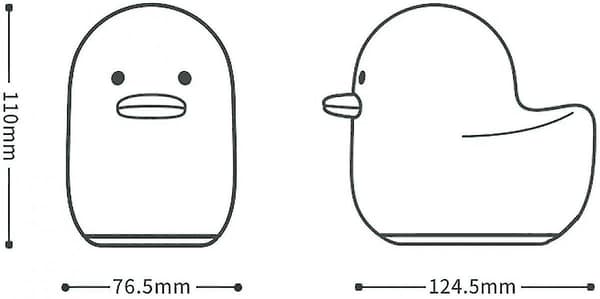 JUSCH LED Duck Lamp, Smart Sleep Lamp with Duck, Touch Sensor Timer, Rechargeable Silicone Night Light, Cartoon Bedside Lamp, Creative Gift