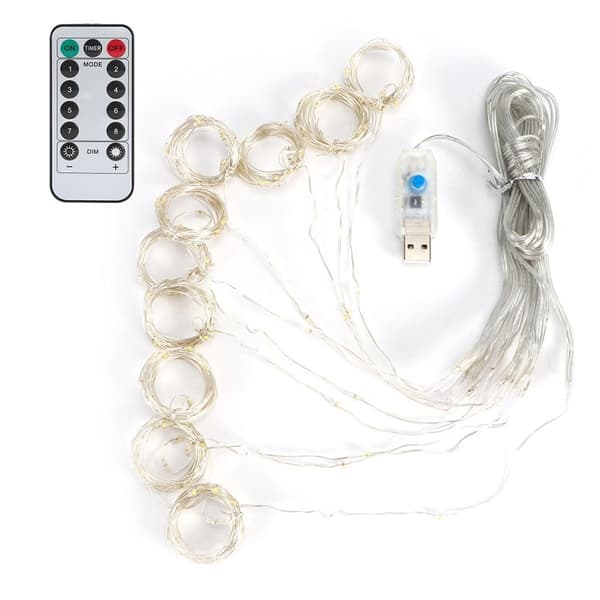 200LED chip window curtain string lights with remote control KLB