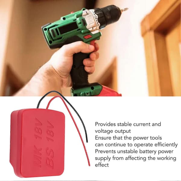 Power Tool Battery Adapter Dual Use Portable 18V Battery Power Mount Connector for Bosch Red