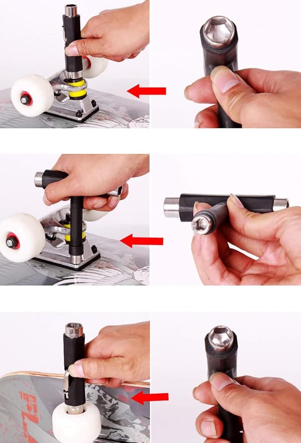 2-pack Multifunctional Portable Skateboard Tools T & Y with Allen Key