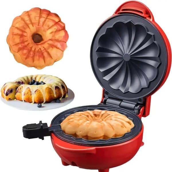 Minibakemaskin / Kakemaskin – Multifunksjonell Rask Oppvarming, Non-stick – Perfekt for Kaker, Brød