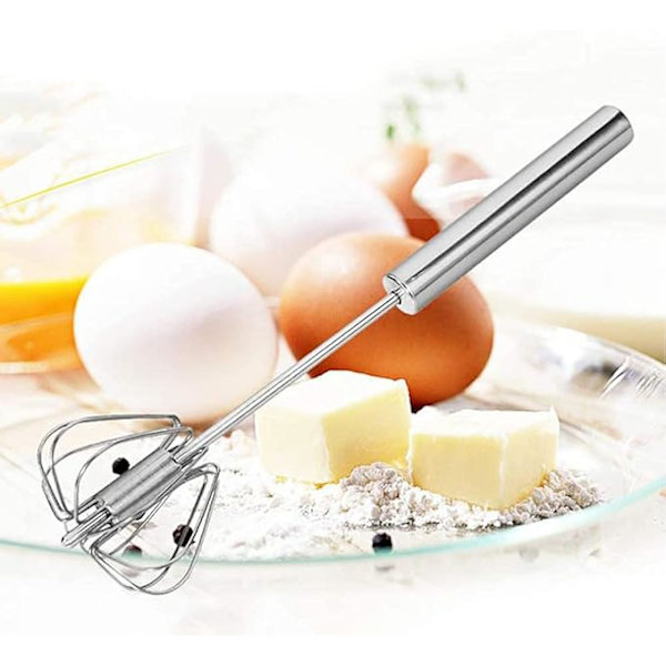 2 Egg Whisks, Multifunctional Stainless Steel Handheld Semi-Aut