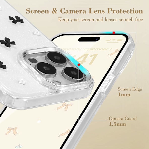 Gummipuder til Donkraft og Ramme Support Black iPhone 14 Pro Max