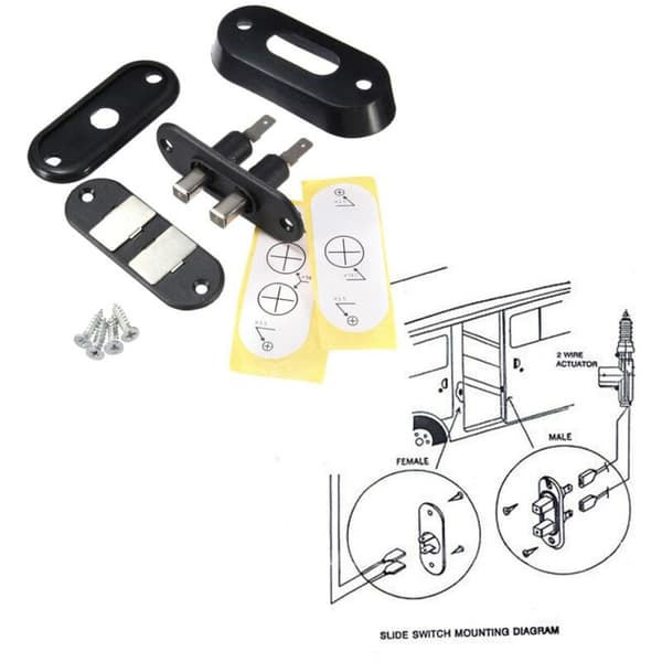 Black Sliding Door Contact Switch for Central Locking Car Alarm T4