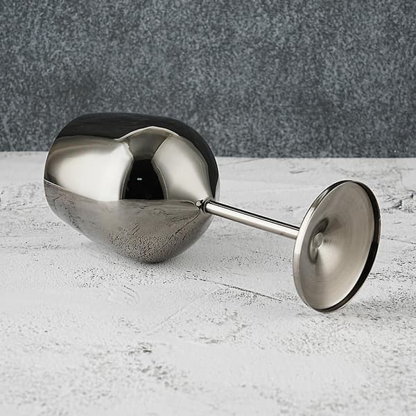 500 ml vinglass i rustfritt stål, uknuselig metall, drikkeglass, beger sølv silver