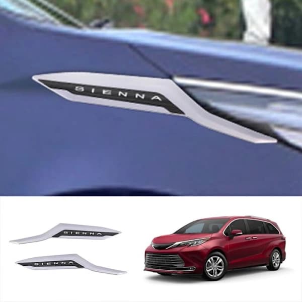 For Sienna 2021 Chrome Headlight Eyebrow Cover Trim Decoration Sticker