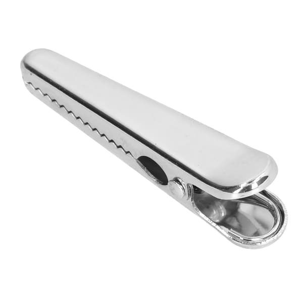 Sealing Clip 7.9cm Long Comfortable Handle Robust Design Internal Tooth Design Kitchen Utensil for Office Paper Photos Silver
