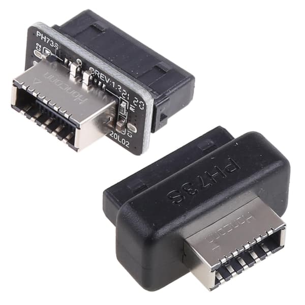Moderkort USB3.0 (3.1 Gen 2) 19P-kontakt till USB 3.1 Typ-E 20P A-nyckelkontakt