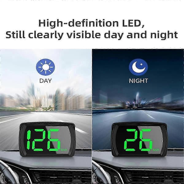 Universal Digital GPS Speedometer Reminder Meter HD LCD Display Plug and Play Large Font for All Vehicles