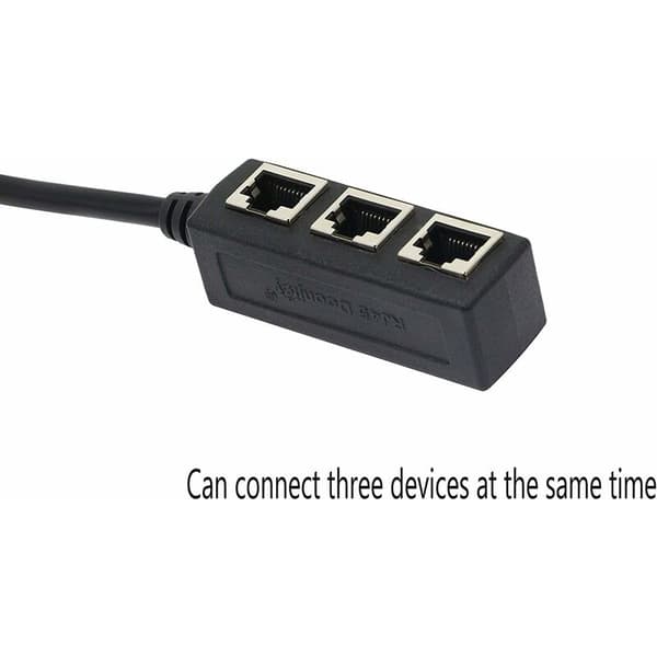 RJ45 Netværk 1 til 3 Port Ethernet Adapter Adapterkabel Netværkskabel Splitter