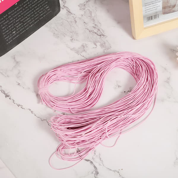 1,5 mm 100 m elastisk stretch rund perlesnor for smykkefremstilling Lys rosa