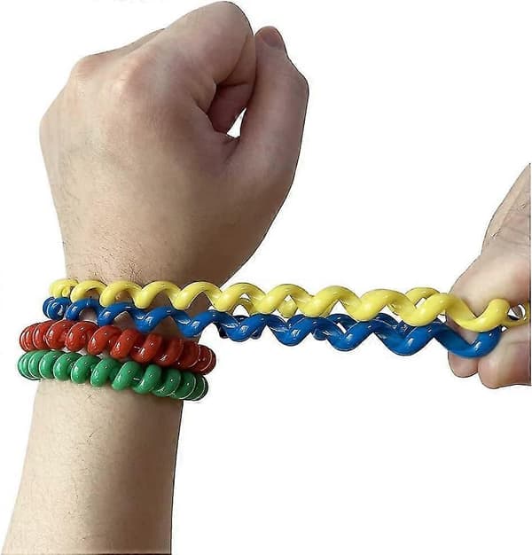 Sensoriske armbånd til drenge og piger med autisme, ADHD, SPD elastiske spiralarmbånd til børn med angst og særlige behov (8-pak)