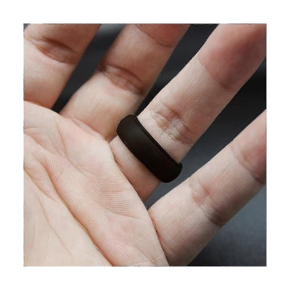 8mm Populära Herr Silikon Coola Ringar Dam Silikon Vigselring Miljövänlig Utomhus Sportring 2st 14 Ty