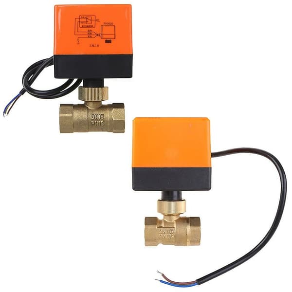 220V 2-way 3-wire Electric Motorized Brass Ball Valve with Actuator