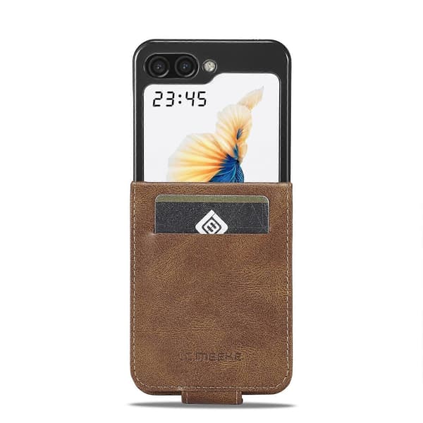 RFID Läderfodral för Samsung Galaxy Z Flip5 Brun Brown