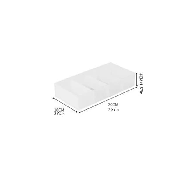 Desktop Cosmetics Organizer, Drawer Organizer, Storage Box Without Lid, Refrigerator Storage Tray, 20x 10x 4cm