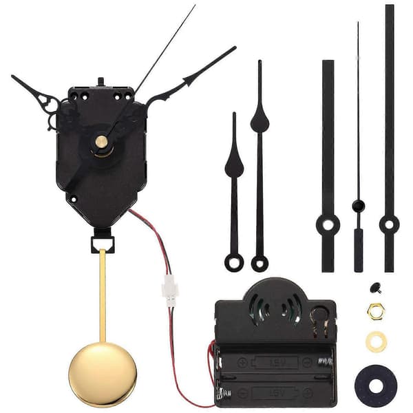 Quartz Pendulum Trigger Movement Chime Music Box Complete Pendulum Clock Kit with Spades, Fan -Ax