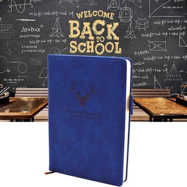 Notesbog A5, Journal A5 Notesblok Notesbog, 360 sider Hardcover Journal Notesbøger med penløkke til kontorskole Hom blå blue