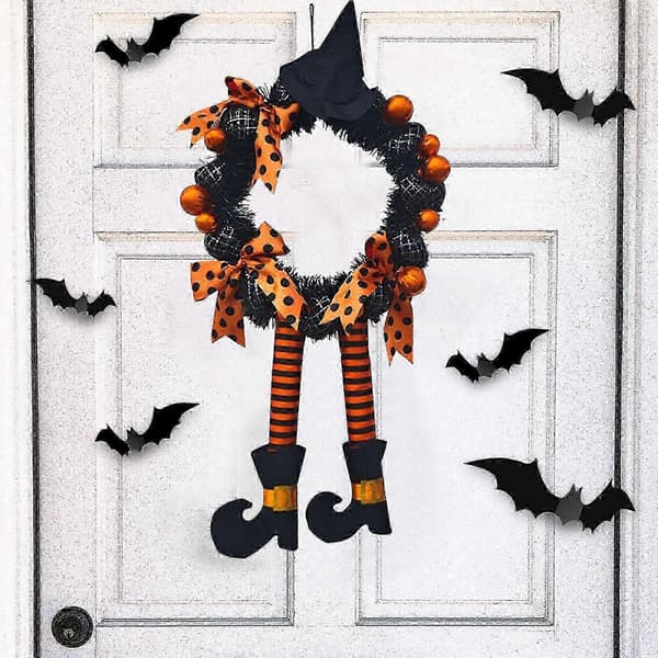 2025 Seneste Model Halloween Dekorationer Udendørs Halloween Dørkrans 34 cm Hal