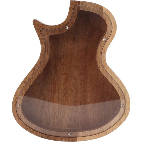 1 spargris i trä, gitarrformade dekorativa myntbanksspar